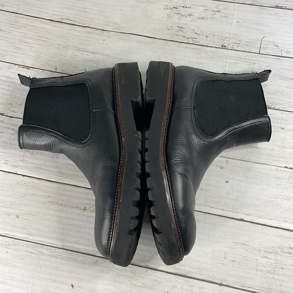 Caslon Black Leather Miller Water Resistant Chunky Sole Chelsea Boots - Picture 6 of 12